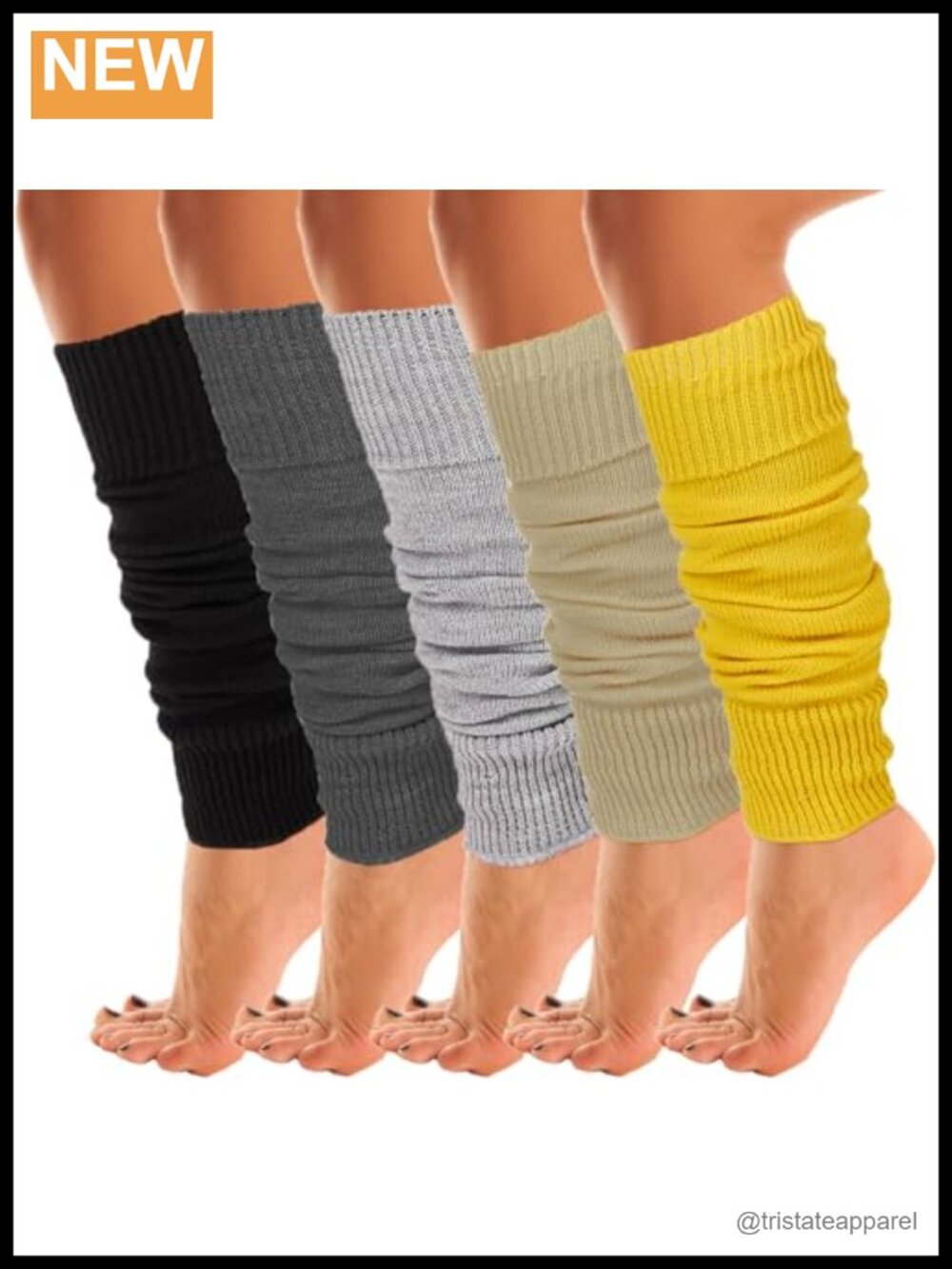 Extra Fine Acrylic Knee High Leg Warmers Ribbed 80s Party Dance
